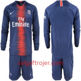 Paris Saint-Germain Fodboldtrøjer Børn Hjemmebanesæt 2018/19 Langærmet